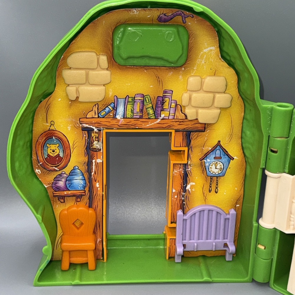 Vintage 1992 Disney Winnie the Pooh Mr. Sanders Owl Tree House Foldable - Picture 4 of 8